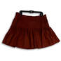 Womens Brown Eula Pintucked Pleated Side Zip Mini Skirt Size X-Large image number 2