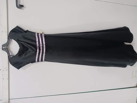 JODY Women's Black w/ Pink Stripes Formal Short-Sleeve Dress Size 3/4 image number 1