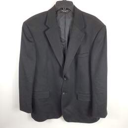 Pronto Uomo Men Black Cashmere Sport Coat Sz 44