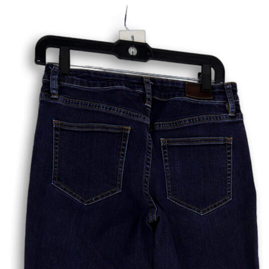 Womens Blue Denim Dark Wash 5-Pocket Design Straight Leg Jeans Size 6 image number 4