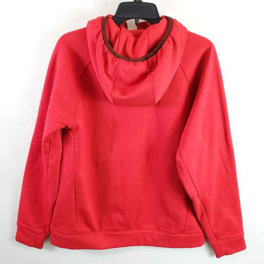 The North Face Men Red Hoodie Zip Up Sweater L image number 2