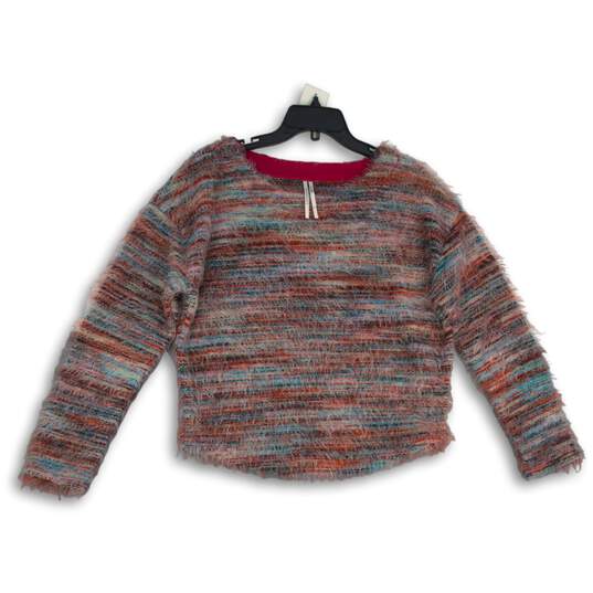 Anthropologie Womens Multicolor Round Neck Long Sleeve Pullover Sweater Size M image number 1