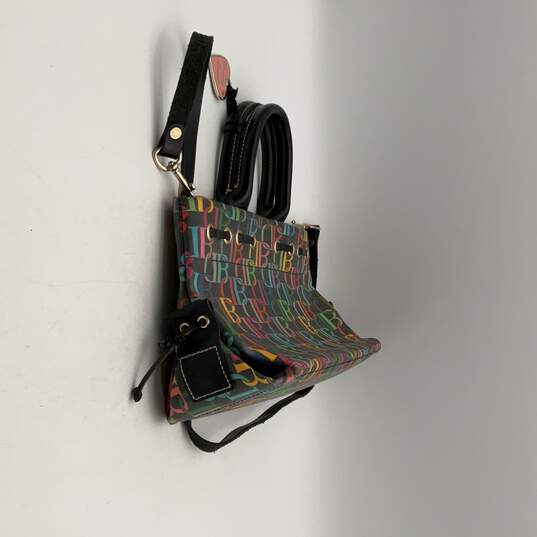 Womens Multicolor Leather Monogram Detachable Strap Charm Crossbody Bag image number 4