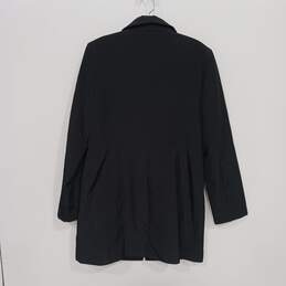 Women's Black Zip Up Coat Size M alternative image