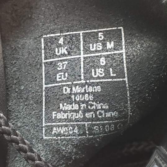 DR MARTENS Air Wair 10966 Steel Toe Black Leather Boots M5/ W6 image number 5