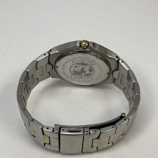 Designer Citizen Eco-Drive E100-K17543 Silver-Tone Dial Analog Wristwatch image number 4