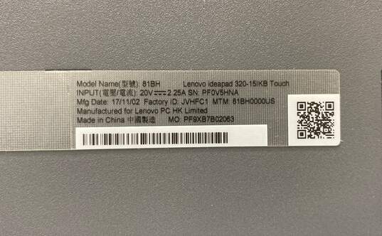 Lenovo Ideapad 320-15IKB Touch15.6" Intel Core i7 8th Gen. Windows 10 image number 7