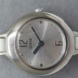 NWT Guess G55750L Silver & White Unique Band Watch