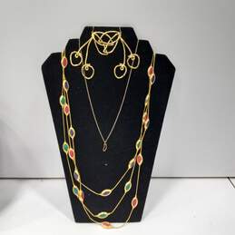 Bundle of Assorted Gold Tinted Fashion Jewelry alternative image