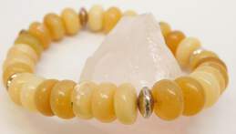 925 Desert Rose Trading Yellow Opal Nugget Bracelet 35.8g alternative image