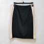 Womens Black Ivory Flat Front Side Zip Straight & Pencil Skirt Size 6 image number 2