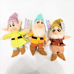 Vintage Disney Snow White & The Seven Dwarfs Vinyl Figures W/ Disney Store Bean Bag Plush Dolls alternative image