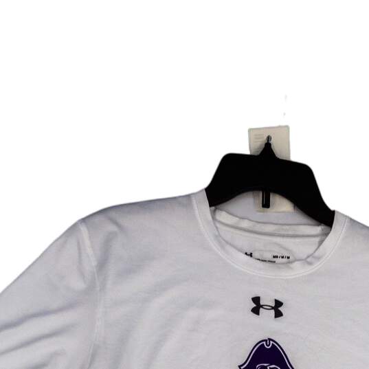 Mens White Soccer Crew Neck Short Sleeve Pullover T-Shirt Size Medium image number 3