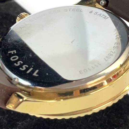 Designer Fossil ES2897 Stella Stainless Steel Chronograph Analog Wristwatch image number 4