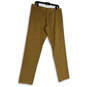 NWT Mens Brown Flat Front Slash Pocket Straight Leg Chino Pants Size 50 image number 1