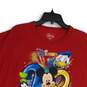 Disney Mens Red Graphic Print Crew Neck Short Sleeve Pullover T-Shirt Size 3XL image number 3
