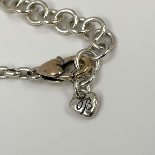 Designer Brighton Silver-Tone Crescent Bar Collar Chain Necklace w/ Box image number 4