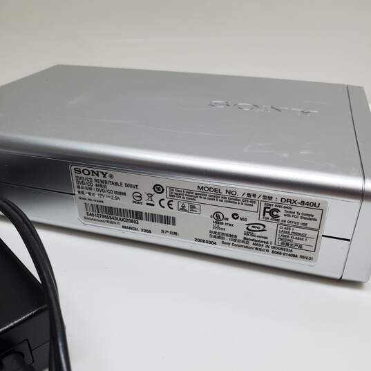 Sony DVD+R 20x CD Rewritable Drive Model DRX-840U (Untested) image number 3