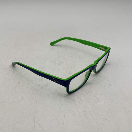 Ray Ban Womens Green Blue Full Rim Square Reading Eyeglasses With Hard Case image number 2