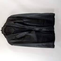Unbranded Men Black Leather Blazer L