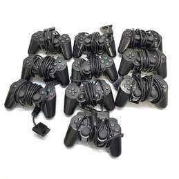 Sony PS2 controllers - Lot of 10, black >>FOR PARTS OR REPAIR<<