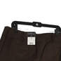 NWT Womens Brown Flat Front Stretch Pockets Straight Leg Dress Pants Sz 16 image number 4