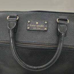 Kate Spade Black Pebble Grain Leather Large Crossbody Satchel Bag alternative image