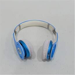 Tested Working Beats Solo HD Blue & White Over Ear Headphones W/ Case alternative image