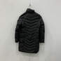 Womens Black Long Sleeve Mock Neck Side Pockets Full-Zip Puffer Coat Sz XS image number 2