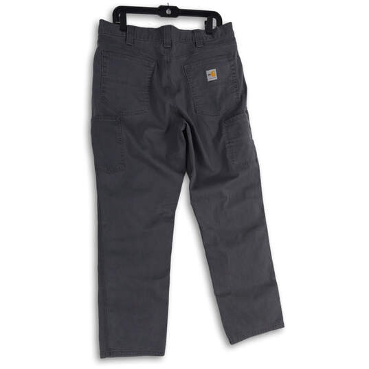 Mens Gray Denim Flame Resistant Rugged Flex Relaxed Fit Work Pants Sz 36x32 image number 2