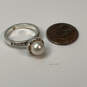 Designer Brighton Silver-Tone Peace Pearl Stone Modern Band Rings image number 2