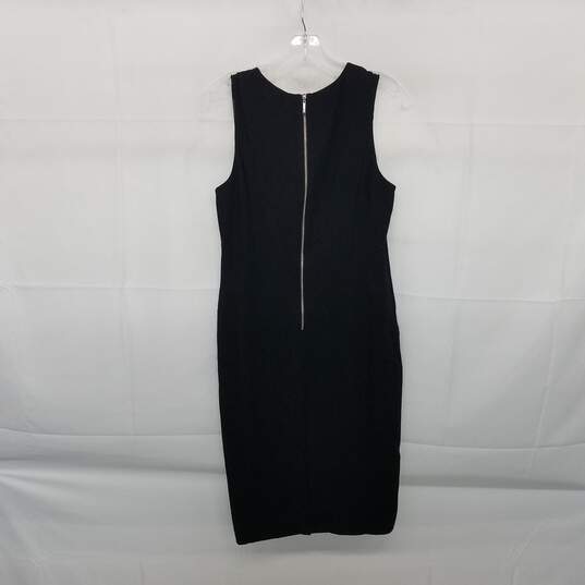 White House Black Market Black & Gray Sleeveless Shift Dress WM Size 6 NWT image number 2