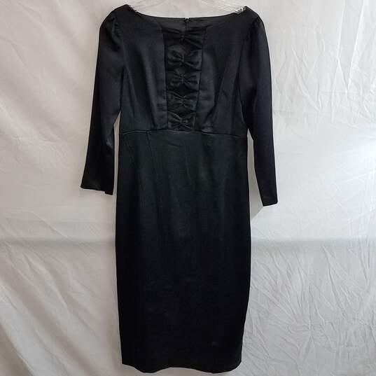 Nanette Lepore Black In The Sky Sheath Bow Dress Size 6 image number 1
