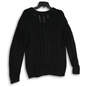Womens Black Knitted Long Sleeve V-Neck Pullover Sweater Size Small image number 2