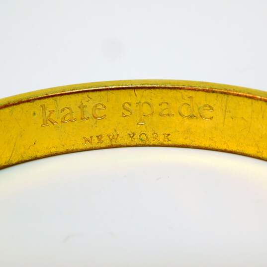 Kate Spade Enamel Gold Tone Bangle Bracelets 79.2g image number 5