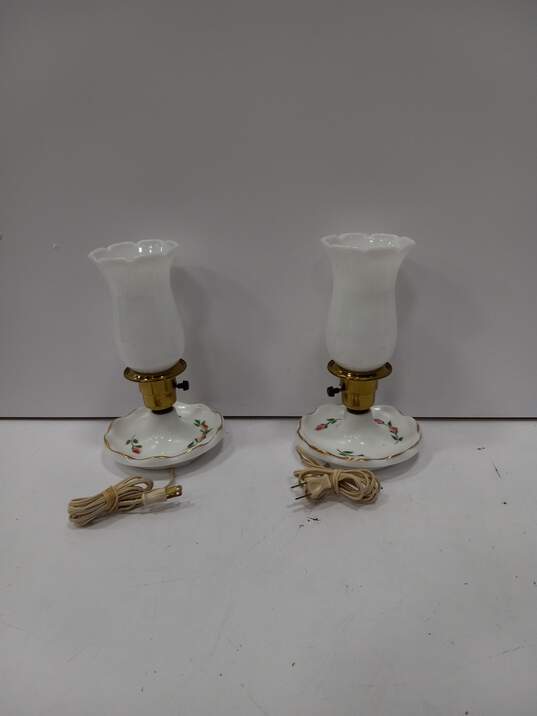 Vintage Pair of Converted Oil Lamp Desk Lamps image number 2