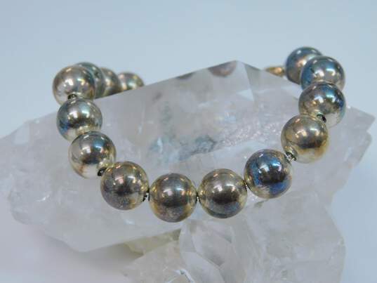 Tiffany & Co 925 Sterling Silver HardWear Beaded Bracelet 19.8g image number 1