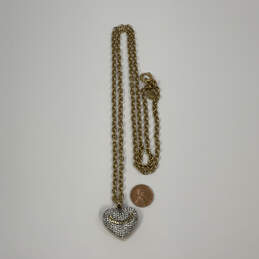 Designer Juicy Couture Gold-Tone Crystal Puffy Heart Shape Pendant Necklace alternative image