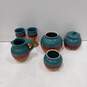 6pc. Handcrafted 3D Drip Glazed Pottery Bundle image number 1