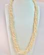 Sterling Silver Rice Pearl Necklaces & Shrimp Hoop Earrings 228.6g image number 7