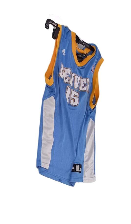 Mens Blue NBA Denver Nuggets Carmelo Anthony Sleeveless Jersey Size XL image number 3