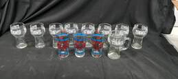 Set of 12 Vintage Promotional Drinking Glasses