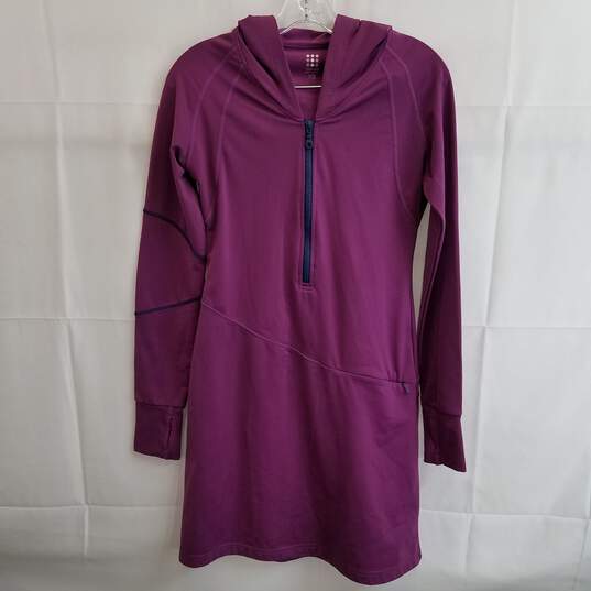 Title Nine women's purple hooded activewear dress XS image number 1