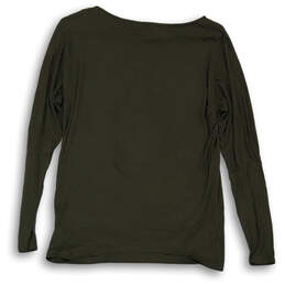 Womens Green Long Sleeve Round Neck Stretch Pullover T-Shirt Size X-Small alternative image