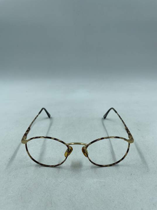 Giorgio Armani Gold Round Eyeglasses image number 2