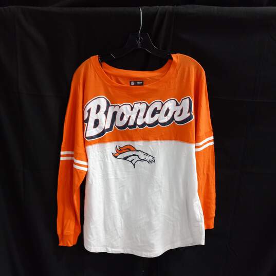 NFL Team Apparel Women's Denver Broncos Long Sleeve Shirt size L NWT image number 1