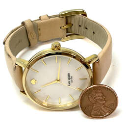 Designer Kate Spade 0073 Gold-Tone White Round Dial Analog Wristwatch alternative image