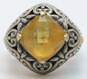 Robert Manse Bali Designs 925 Sterling Silver & 18K Yellow Gold Citrine Ring 10.8g image number 5