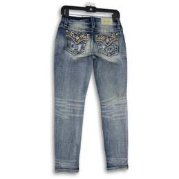 NWT Womens Blue Denim Medium Wash 5-Pocket Design Skinny Leg Jeans Size 26 alternative image