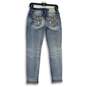 NWT Womens Blue Denim Medium Wash 5-Pocket Design Skinny Leg Jeans Size 26 image number 2